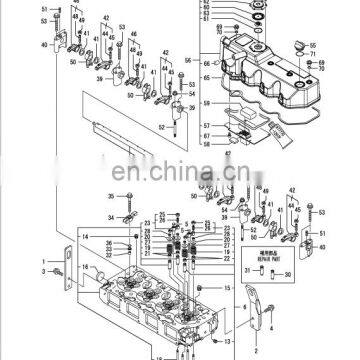 Diesel engine parts 4TNV106 123907-11250 shaft rocker arm