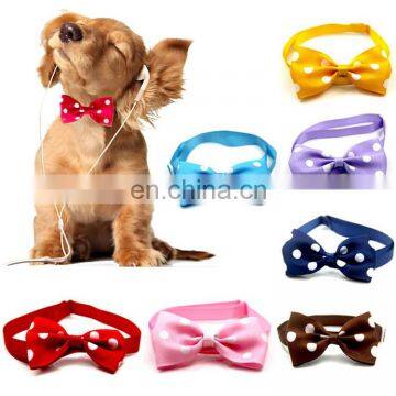 New Arrived Polyester Christmas Series Footprint Bell Pet Dog Bow Ties Collar Bow