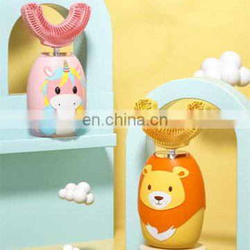 2020 Intelligent Clean Teeth 360 Degrees Cartoon Automatic U-shaped Sonic Children Kids Electric Toothbrush photo-3