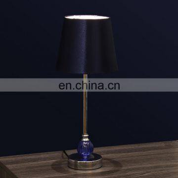 Top Sale Indoor Lighting Blue Glass Decoration Office Home Metal Bedside Table Lamp for Hotel photo-4