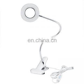 High Quality Eye Protection 3 Modes Desk Clip USB Rechargeable Bedside Modern LED Read Table Lamp photo-2