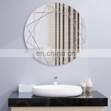 Bevelled sliver  mirror glass for wall