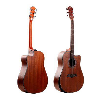 Custom wood acoustic guitar OEM manufacturer 41 inch plywood guitar factory made for sale