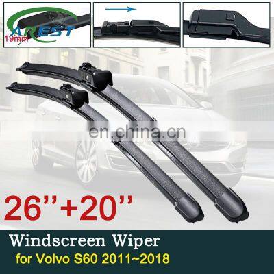 for Volvo S60 2011~2018 Front Windscreen Windshield Wipers Car Wiper Blade Car Accessories 2012 2013 2014 2015 2016 2017