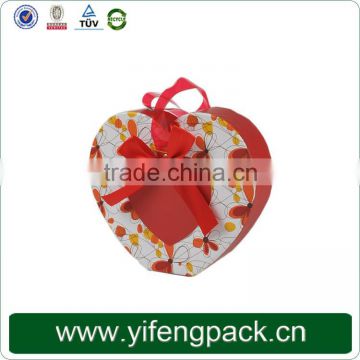 Heart shaped red paper jewelry boxes wholesale