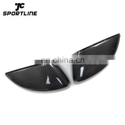 Carbon Fiber Side Mirror Cover Cap Trims For Audi A3 8V Without Side Assist