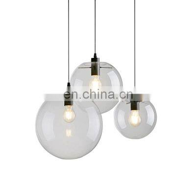 Nordic modern single head bubble ball lamp creative glass ball pendant light chandelier