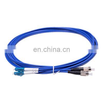 LC-FC Spiral Armored Optical Single Mode Duplex Fiber Optic Patch cord Fiber Jumper FC to LC armoured optical patch cord