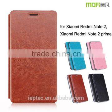 2016 MOFi Case Cover for Xiaomi Redmi Note 2 , Leather Flip Cover for Xiaomi Redmi Note 2 prime Case