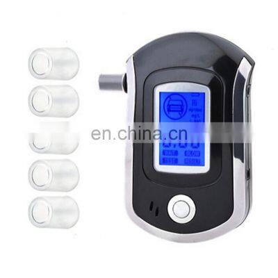 Portable Mouthpiece LCD Digital Display Breath Analyzer Alcohol Tester Breathalyzer for Police