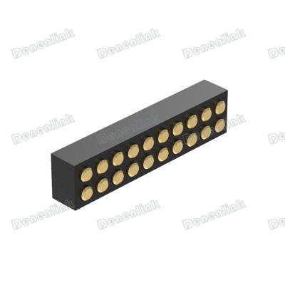 Denentech 1.27mm Pitch Dual Row H2.0mm Straight SMT PogoPin Connector photo-4