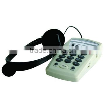 Handset telephone with microphone