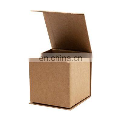 Luxury Kraft Color Small Cube Mug Retail Gift Packaging Magnetic Boxes With Ribbon photo-4