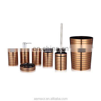 7 Pieces Bathroom set Home Decoration Golden Brown Bathroom Accessory Set  Bathroom Accessories Luxury