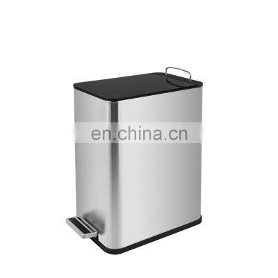 New Developed Slim Bathroom Dustbin With Lid Metal Commercial Dustbin Indoor photo-2