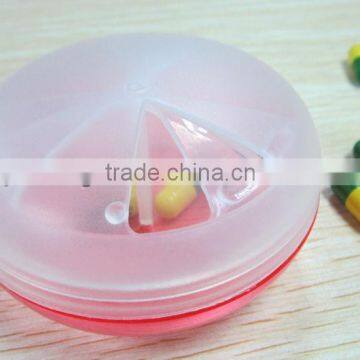 Plastic round pill case