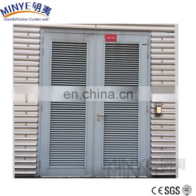 commerical Louver design aluminum louver door with aluminum slats