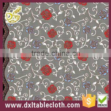 Vinyl Long Lace Tablecloth Roses 137cm*20m Roll photo-3