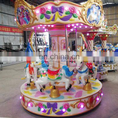 3 Seats Mini Carousel Horse Rides for Kiddie photo-3