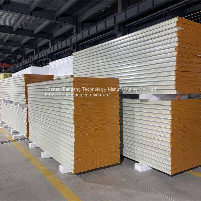 Hospital clean board Silica sandwich board Tiangang polyurethane sandwich insulation panel