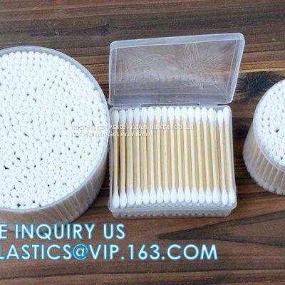 Paper Bamboo Stick Cotton Ear Swab / Bud With Different Size, Wholesale q Tips Skin Care Ear Cleaning Disposable Bamboo Stick Cotton Buds Cotton Swabs Package Wooden photo-2