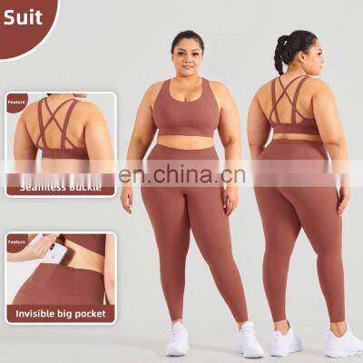 Women Back Buckle Adjustable Sports Wholesale Bra Plus Size Sexy Gym Yoga Top