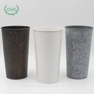 Galvanized Metal Vases Flower Buckets Bulk Farmhouse French Flowers Bucket Metal Bucket Decor for Home Decor and Wedding Table Centerpiece Decorations photo-3