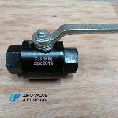 Forged Steel 3000WOG NPT Thread Floating Ball Valve photo-2