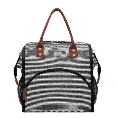 Fashion Cooler Lunch Box Portable Insulated Canvas Lunch Bag Thermal Food Picnic Tote Cooler Bag Lunch Bags For Women Kids photo-4