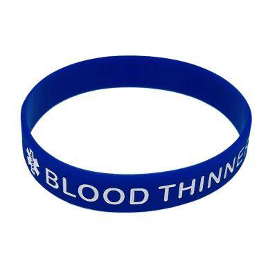Wholesale Silicone Wristband Stretchy Soft Debossed Ink-filled Promotional Rubber Bracelets for Hospital and Medical Work photo-5
