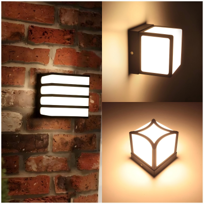 High Quality PC Out Door Garden Ip65 Waterproof Led 8W Wall Light Home-lighting Hotel Wall Light