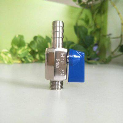 External Threaded Pagoda Hose Connector Mini Ball Valve 1/2*10, 1/4*8