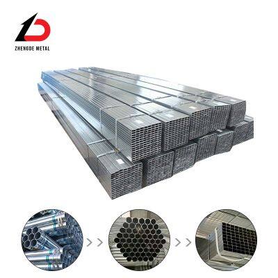 Galvanized square and rectangular pipes