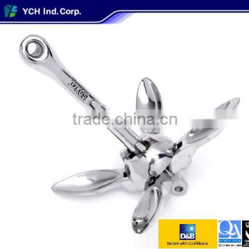 Stainless Steel Folding Sea Grapnel Anchor