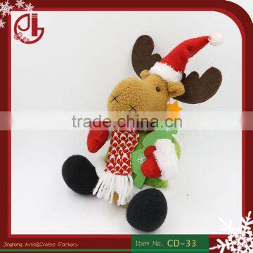 Sitting Elk Cute Deer Stuffed Plush Toy With Fleece Home Decoration Dropshipping