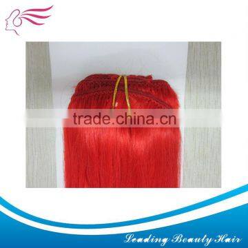 Brazilian hair weft in 100% human hair hot sale hair weaving red color