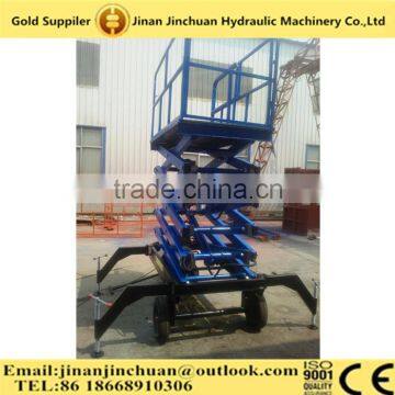 lifting 6-16m load 300-1000kg hydraulic mobile scissor lift from China manufacturer