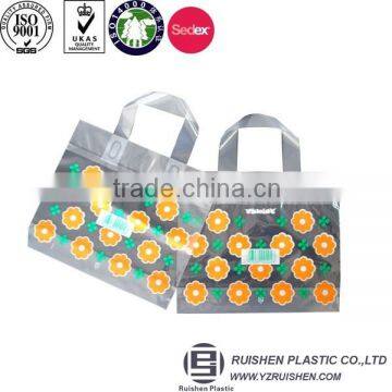 Clear Printing HDPE Loop Handle Shopping Bags