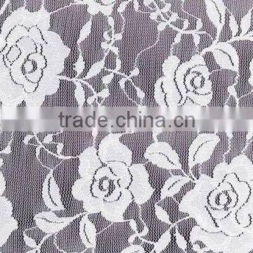 elastic fabric in rose printed lace fabric