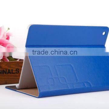 2014 New Crazy Horse Grain Knurling Coining Emboss PU Leather Stand Cover case For Apple ipad 2/3/4