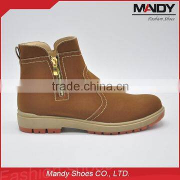 2016 Latest Fashion High no Lace Work Boots Made in China photo-2
