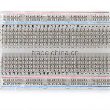 BB400T Transparent Solderless Plug-in Breadboard 400 Tie-point, 2 Power Rails