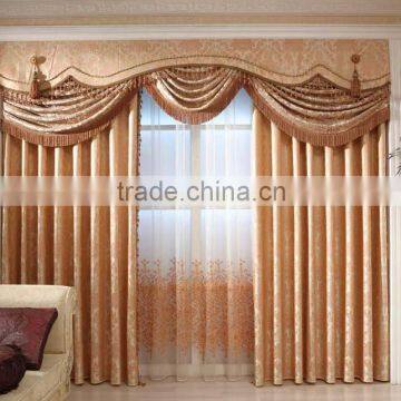 Euro style polyester flower design printing blackout fabric window curtain living room curtains