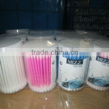 cotton buds in PP round box 100pcs