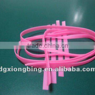 flexible pink silicone band