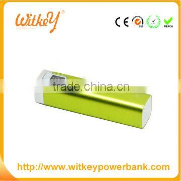 Wholesale custom aluminum alloy digital display lipstick 2600mAh power bank