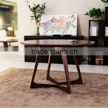 New design elegant 4 seater wooden round dining table new design home furniture