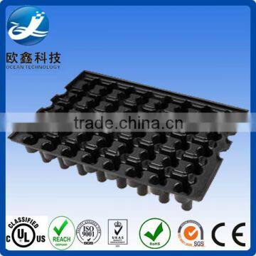 oem factory vacuum formed blister black color plastic trays agriculture