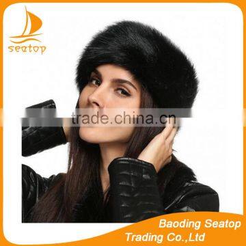 2016 ladies fashion leather and fur hat lap with five color