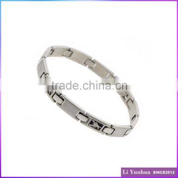 Cheap etched stainless steel link chain twelve zodiac signs bracelet of Cancer